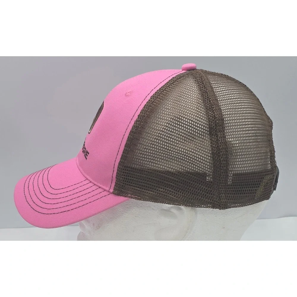 John Deere Pimk Trucker Hat Black Mesh‎ Snapback Cap Cary Francis Group NWT